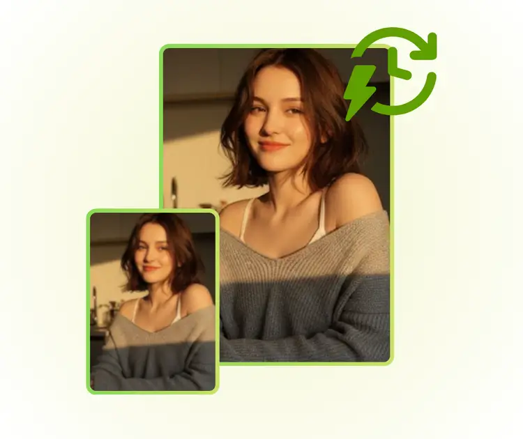 Image upscaler illustration